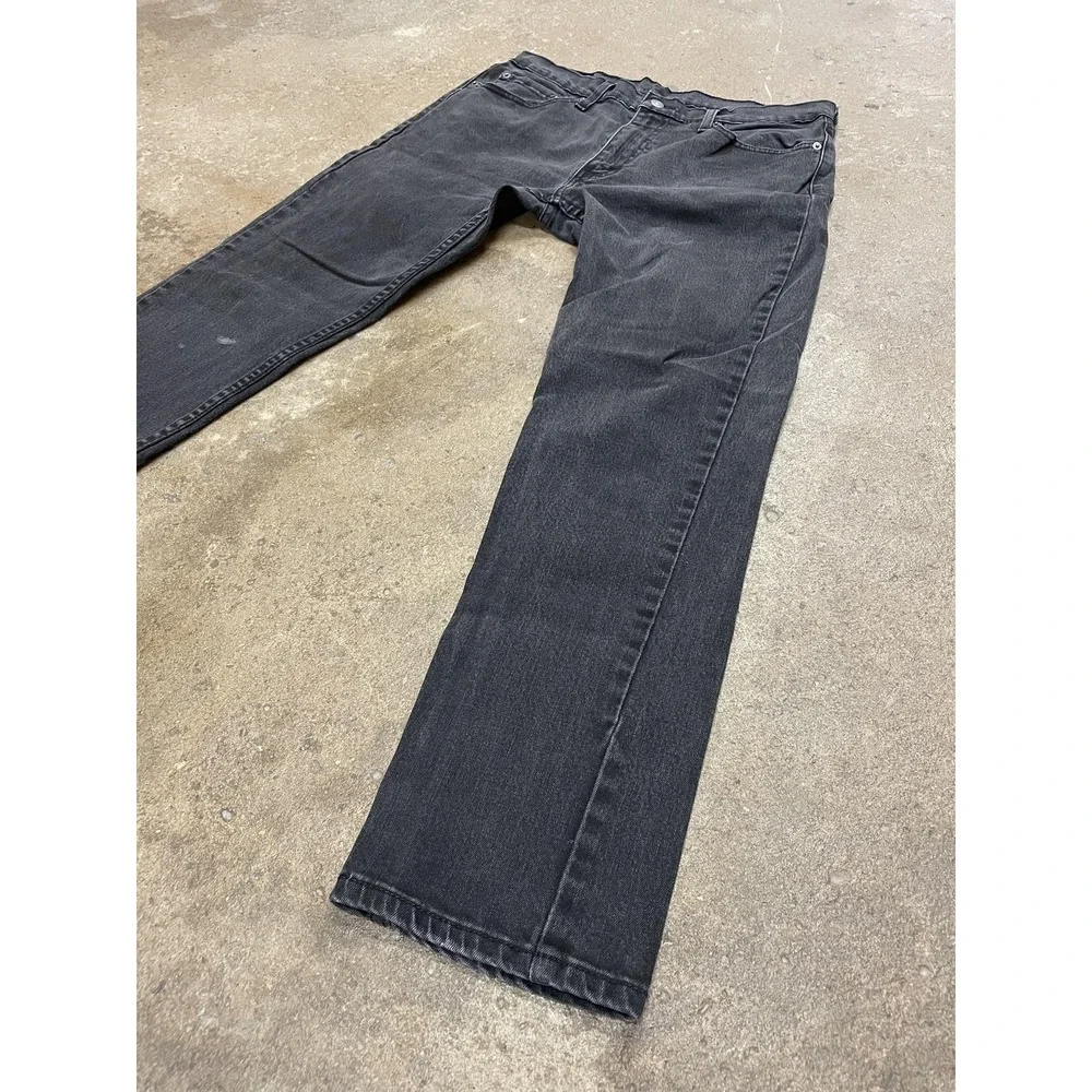 Levis 511‎ Jeans Mens 34x30 Black Denim Slim Fit Tapered Leg Zip Fly Waterless
